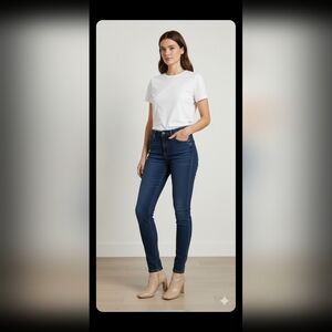 Everlane High Rise Blue Skinny Jean 23 Ankle